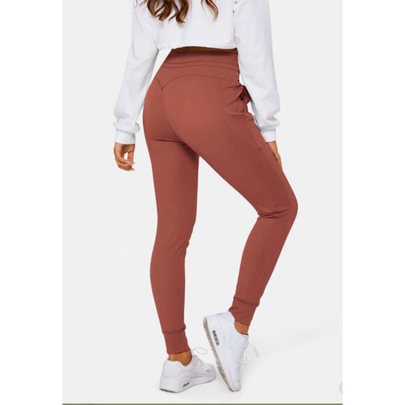 Halara Cloudful Air Fabric High Waisted Joggers Sz XS Petite Red Drawstring Acti - Picture 2 of 6